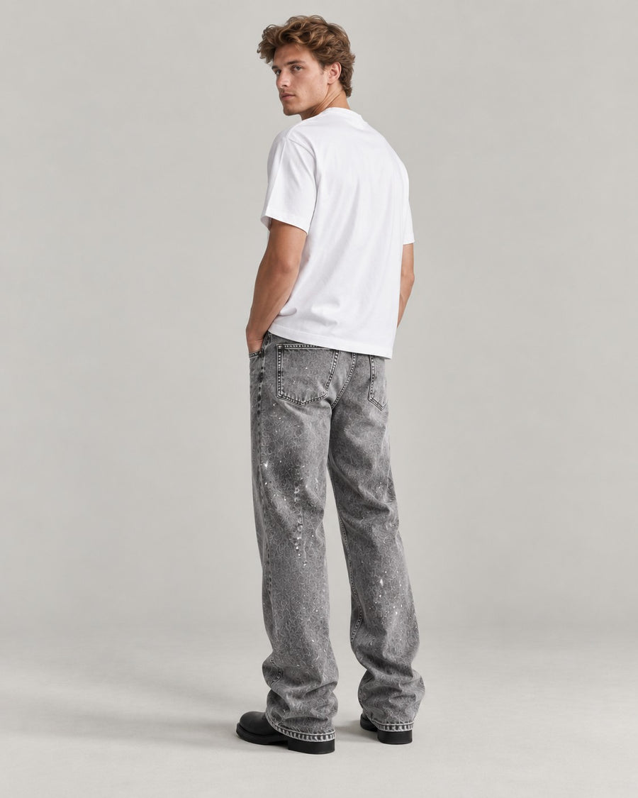 Sableau Washed Baggy Jeans in Grey