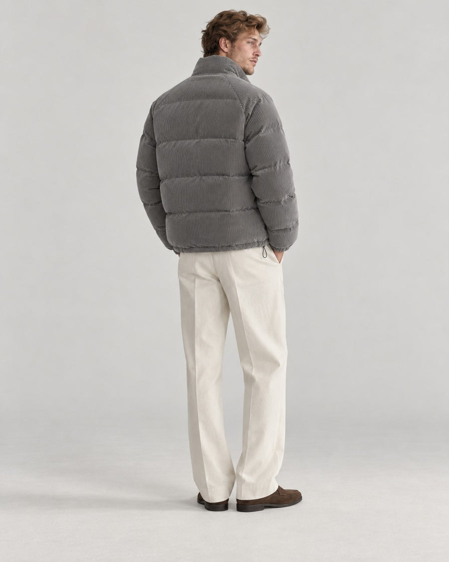 Sableau Corduroy Puffer Jacket in Grey