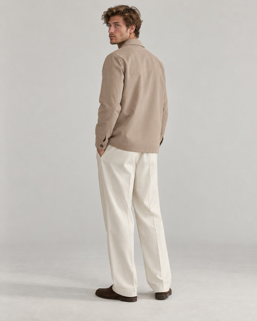 Sableau Four-Pocket Overshirt Jacket in Taupe