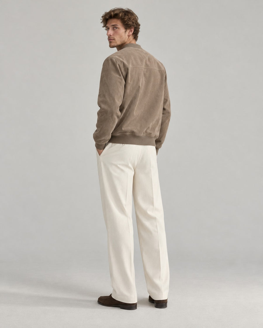 Sableau Suede-Look Bomber in Camel