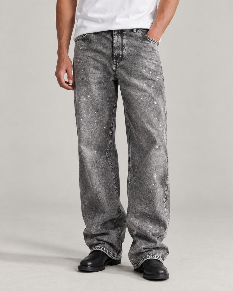 Sableau Washed Baggy Jeans in Grey