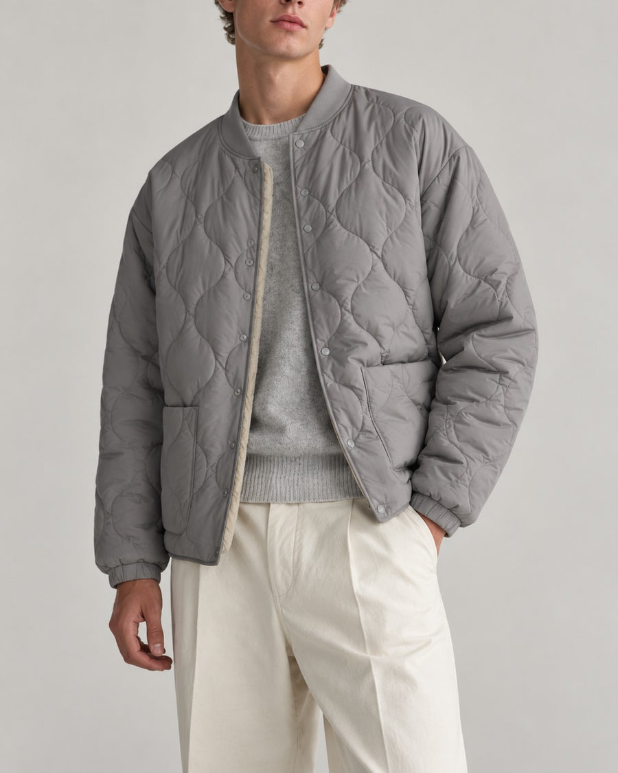 Sableau Reversible Quilted Liner in Grey
