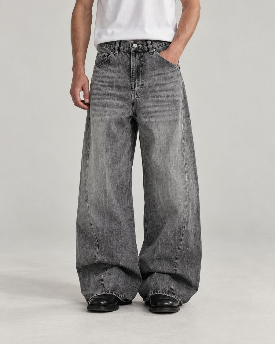 Sableau Barrel Jeans in Grey