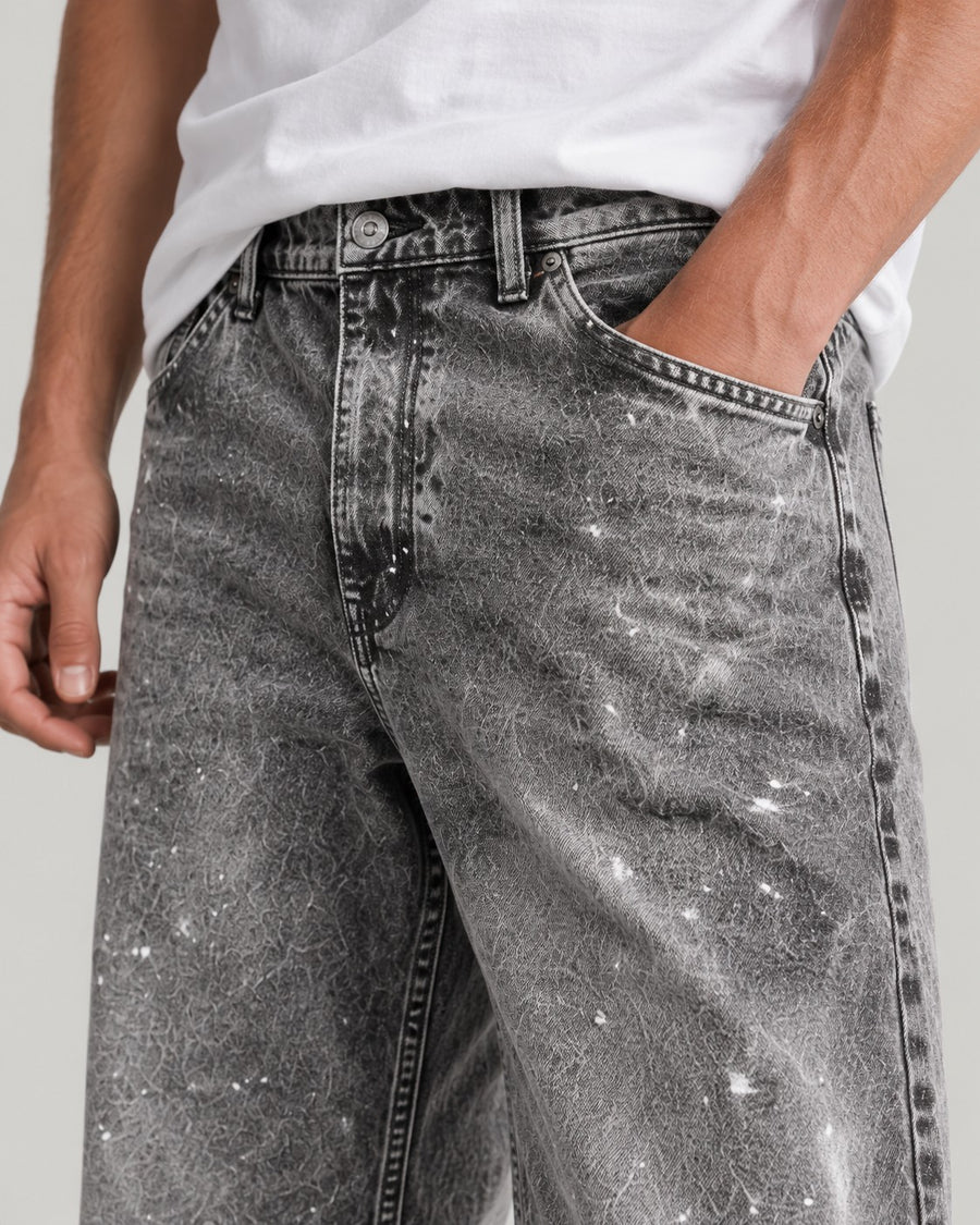 Sableau Washed Baggy Jeans in Grey