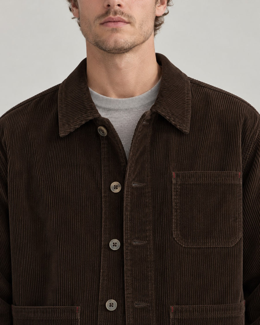 Sableau Corduroy Chore Jacket in Brown