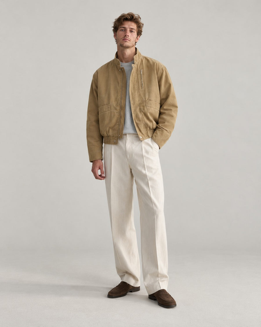 Sableau Tan Cotton Work Jacket in Khaki