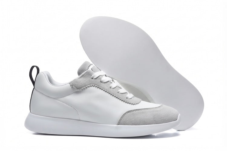 Sableau Ridged Sole Runners — white pair with sole detail