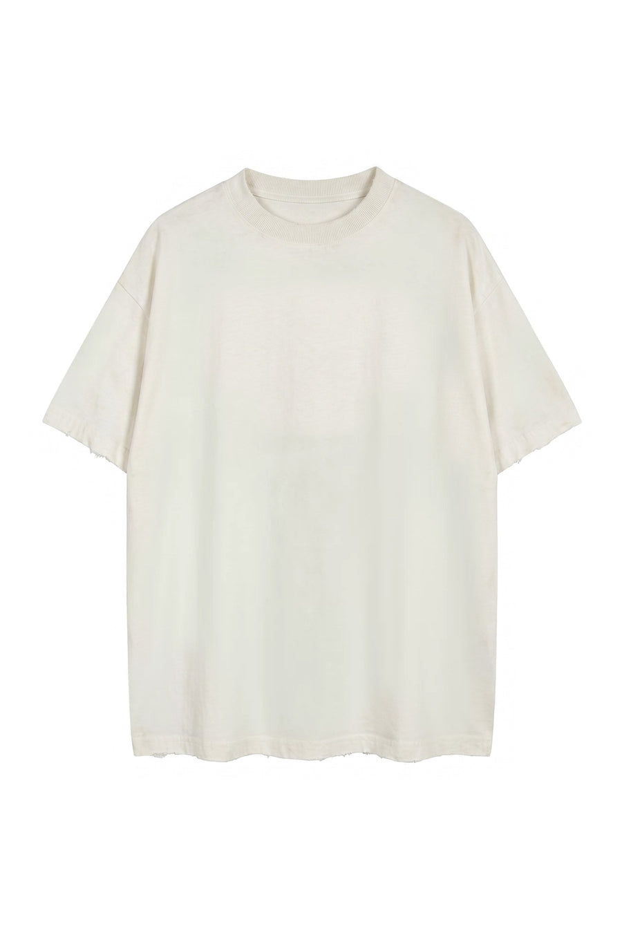 Sableau Oversized Washed Tee in Washed Ecru, oversized cotton t-shirt