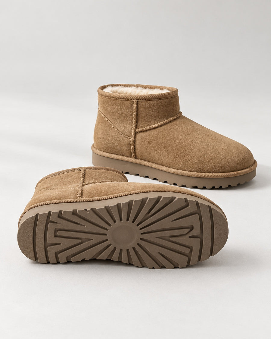 Sableau Shearling Mini Boot - Chestnut