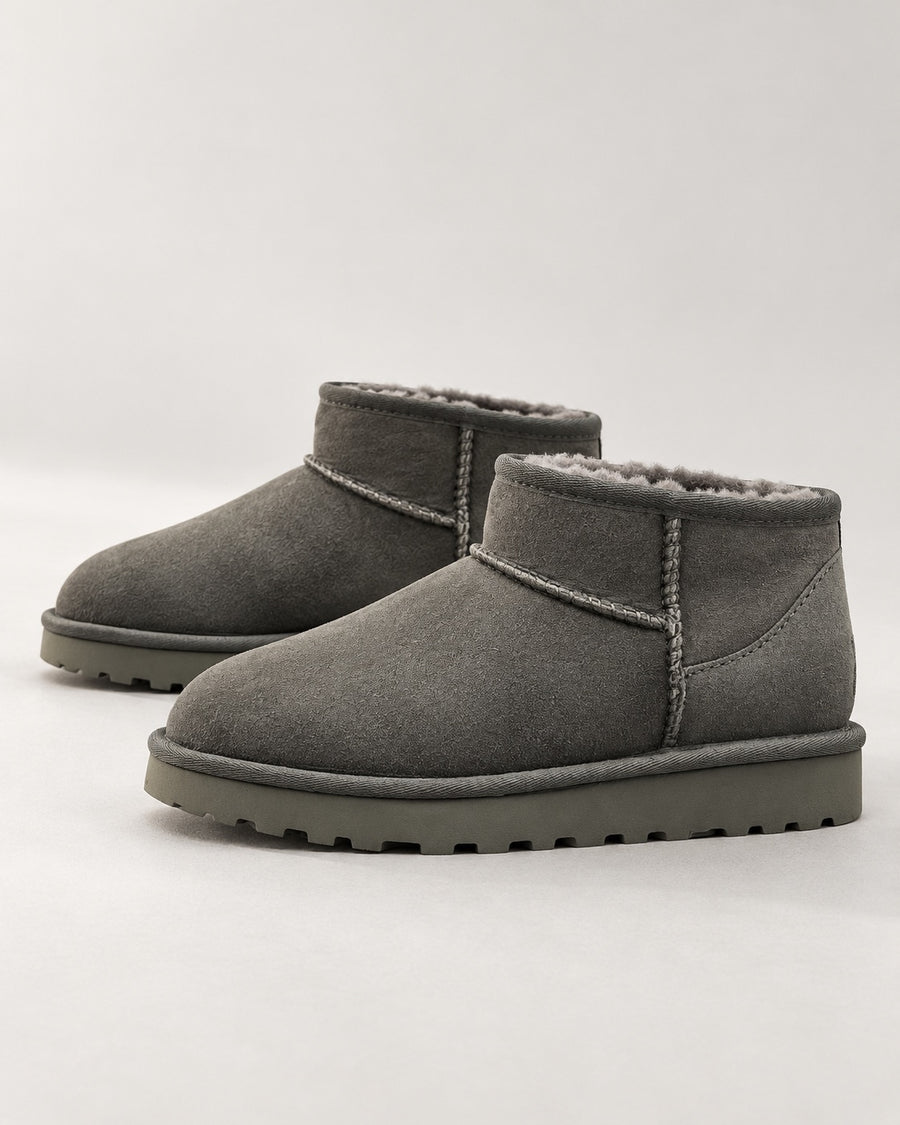 Sableau Shearling Mini Boot - Grey