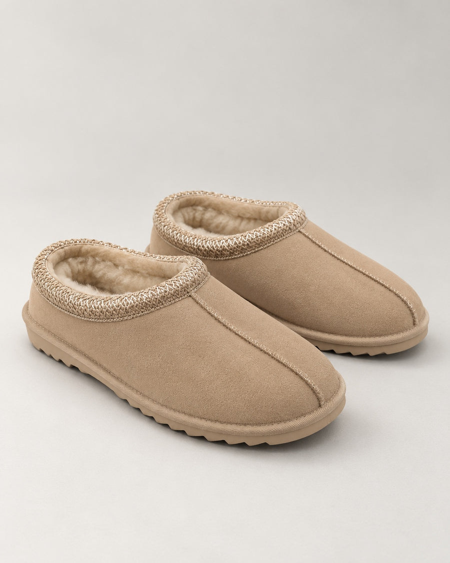 Sableau Braided Suede Slipper - Sand