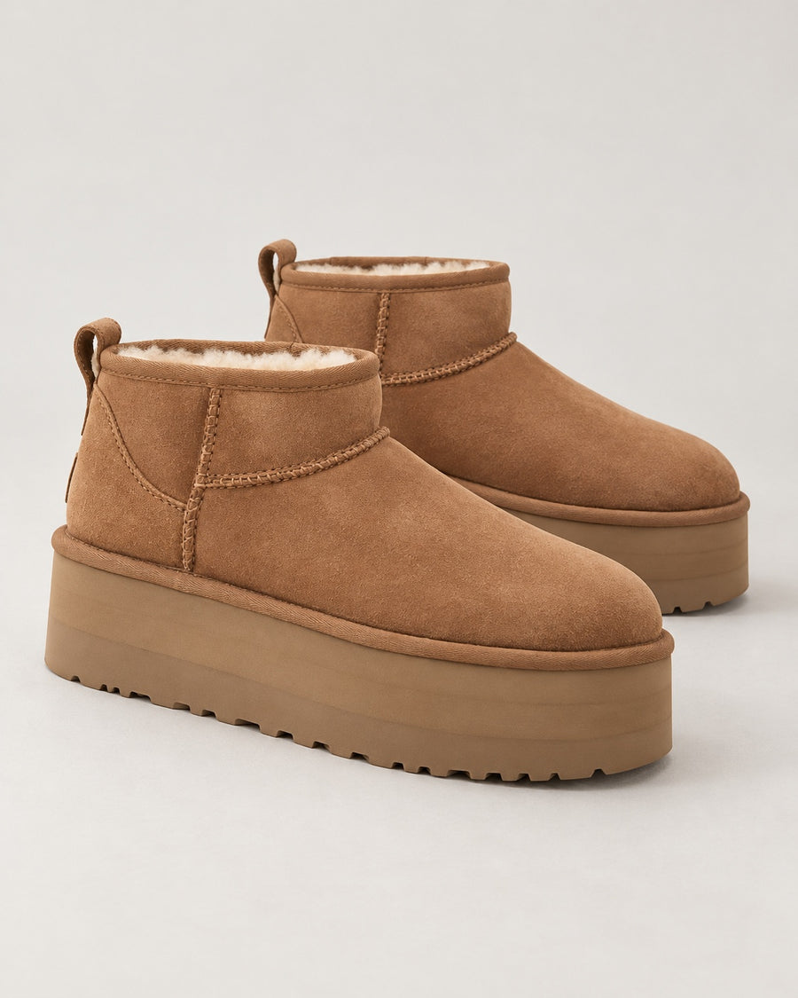 Sableau Platform Mini Boot - Chestnut
