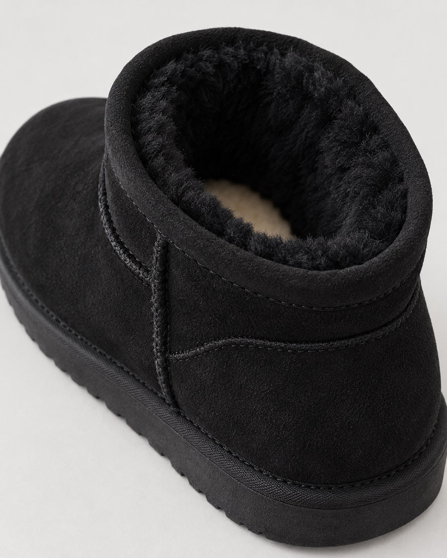 Sableau Plush Mini Boot - Black