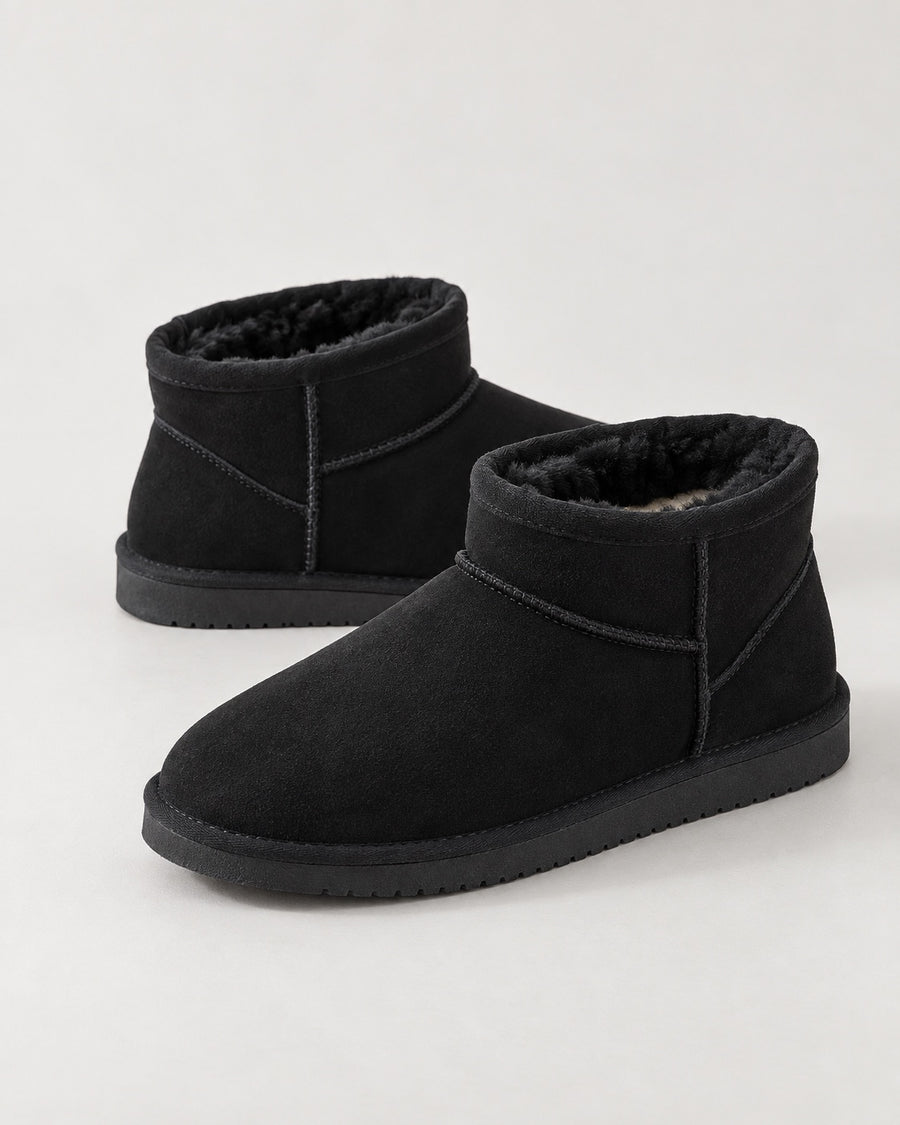 Sableau Plush Mini Boot - Black