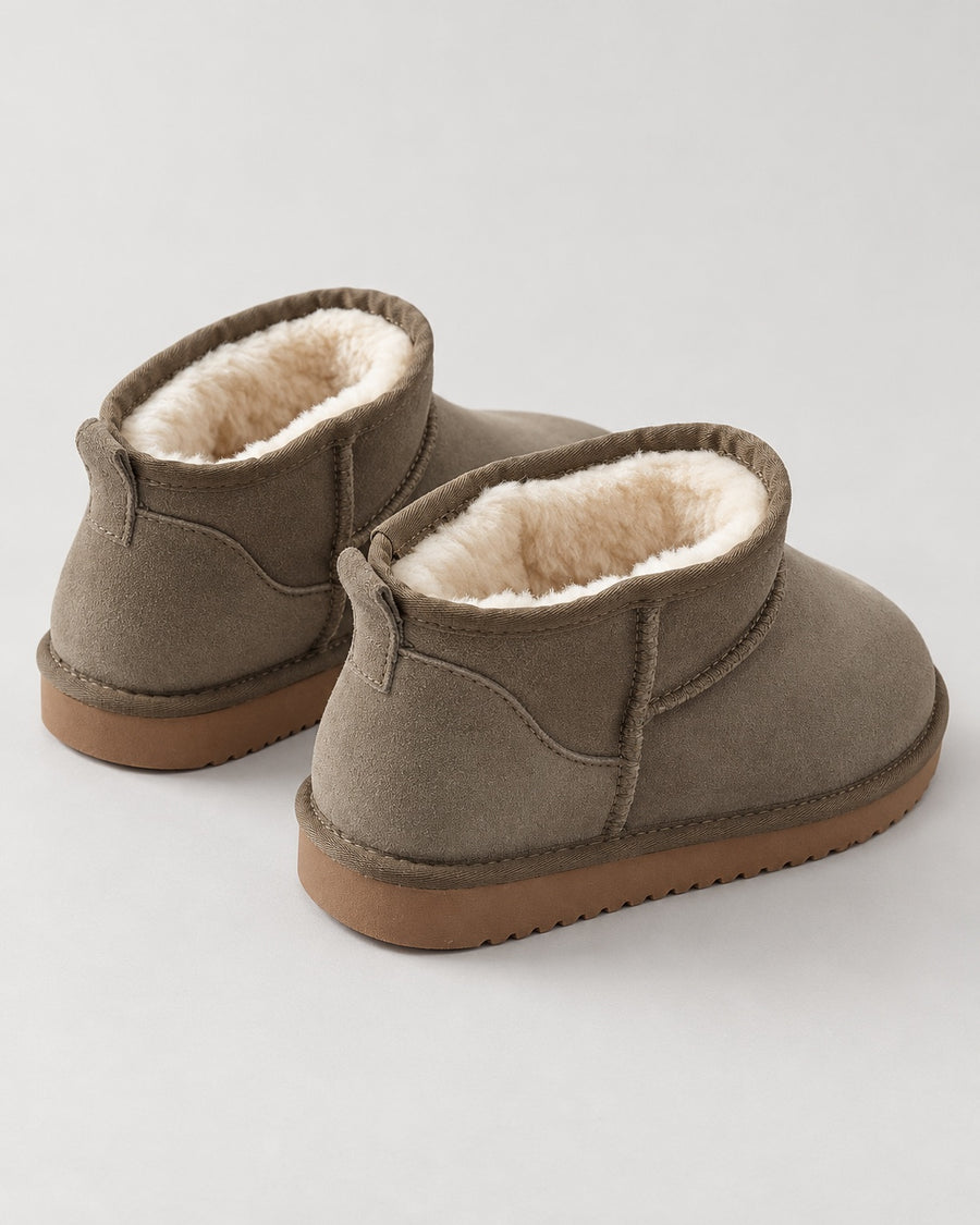 Sableau Plush Mini Boot - Taupe
