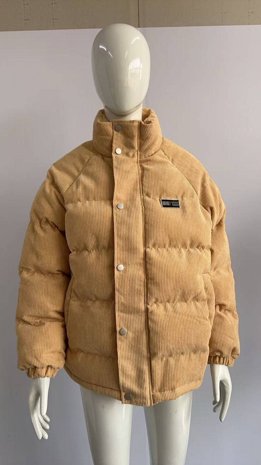 Sableau Corduroy Puffer Jacket in Camel