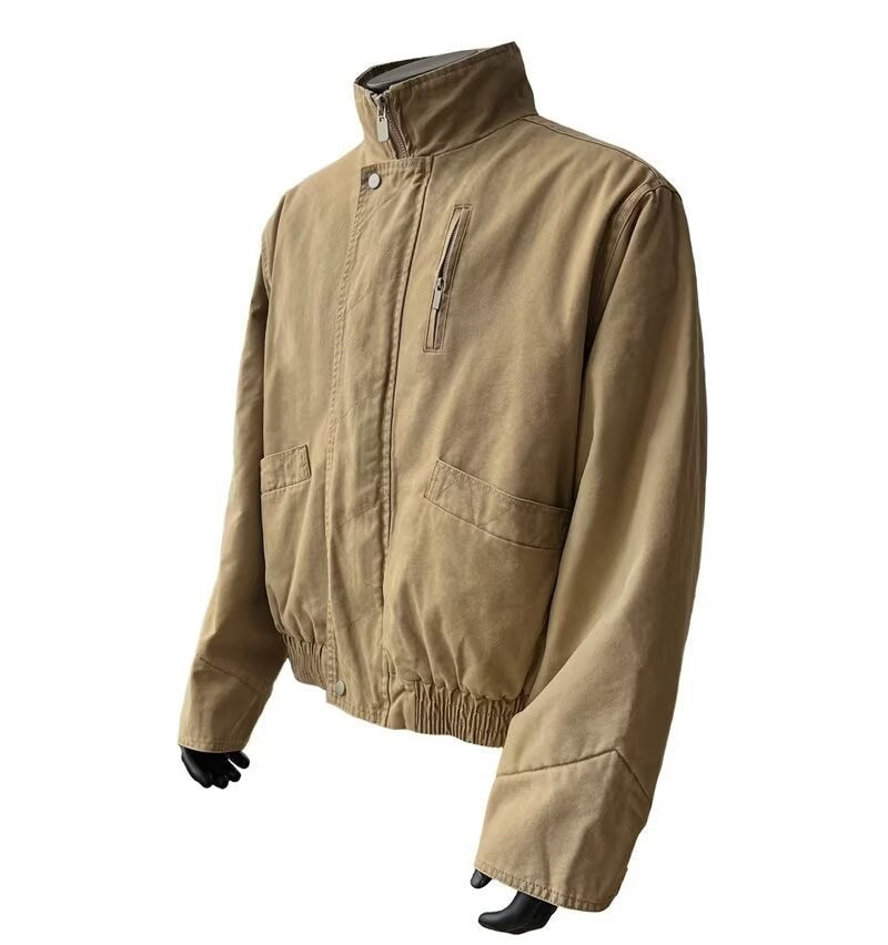 Sableau Tan Cotton Work Jacket in Khaki