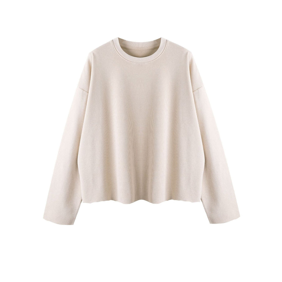 Sableau Washed Waffle Long Sleeve in Light Apricot