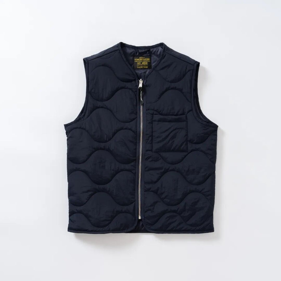 Sableau Quilted Gilet in Navy