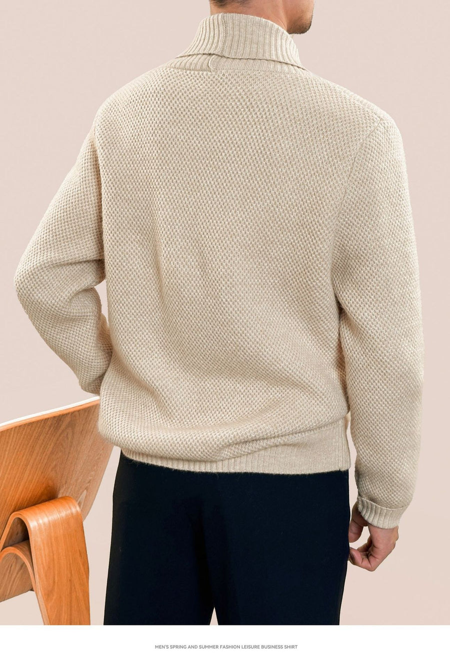 Sableau Shawl-Collar Cardigan in Cream