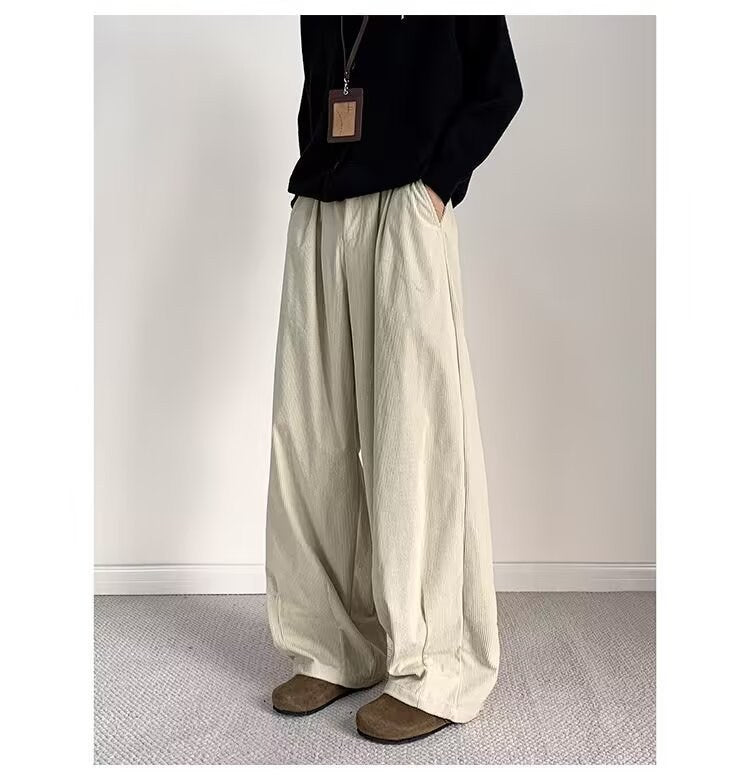 Sableau Corduroy Wide Trousers in Cream