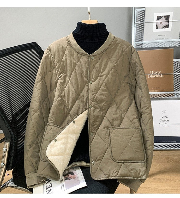 Sableau Reversible Quilted Liner in Khaki