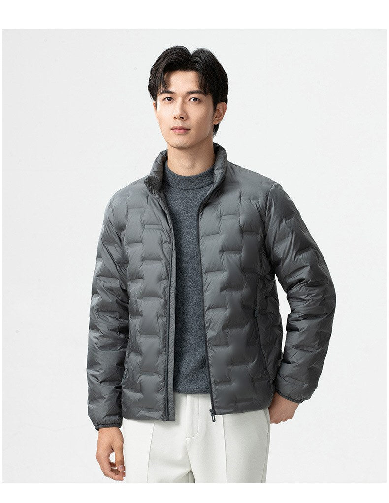 Sableau Quilted Down Jacket in Grey