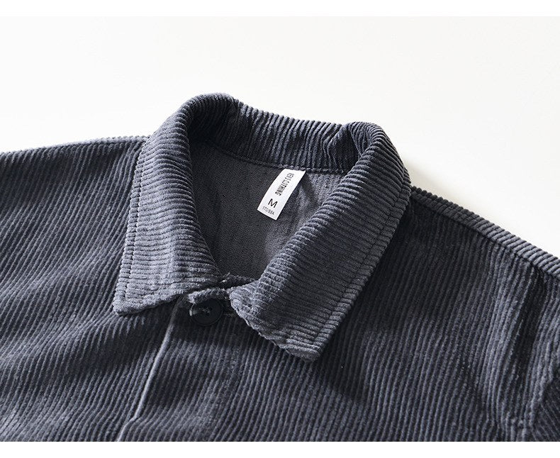 Sableau Corduroy Shirt Jacket in Charcoal