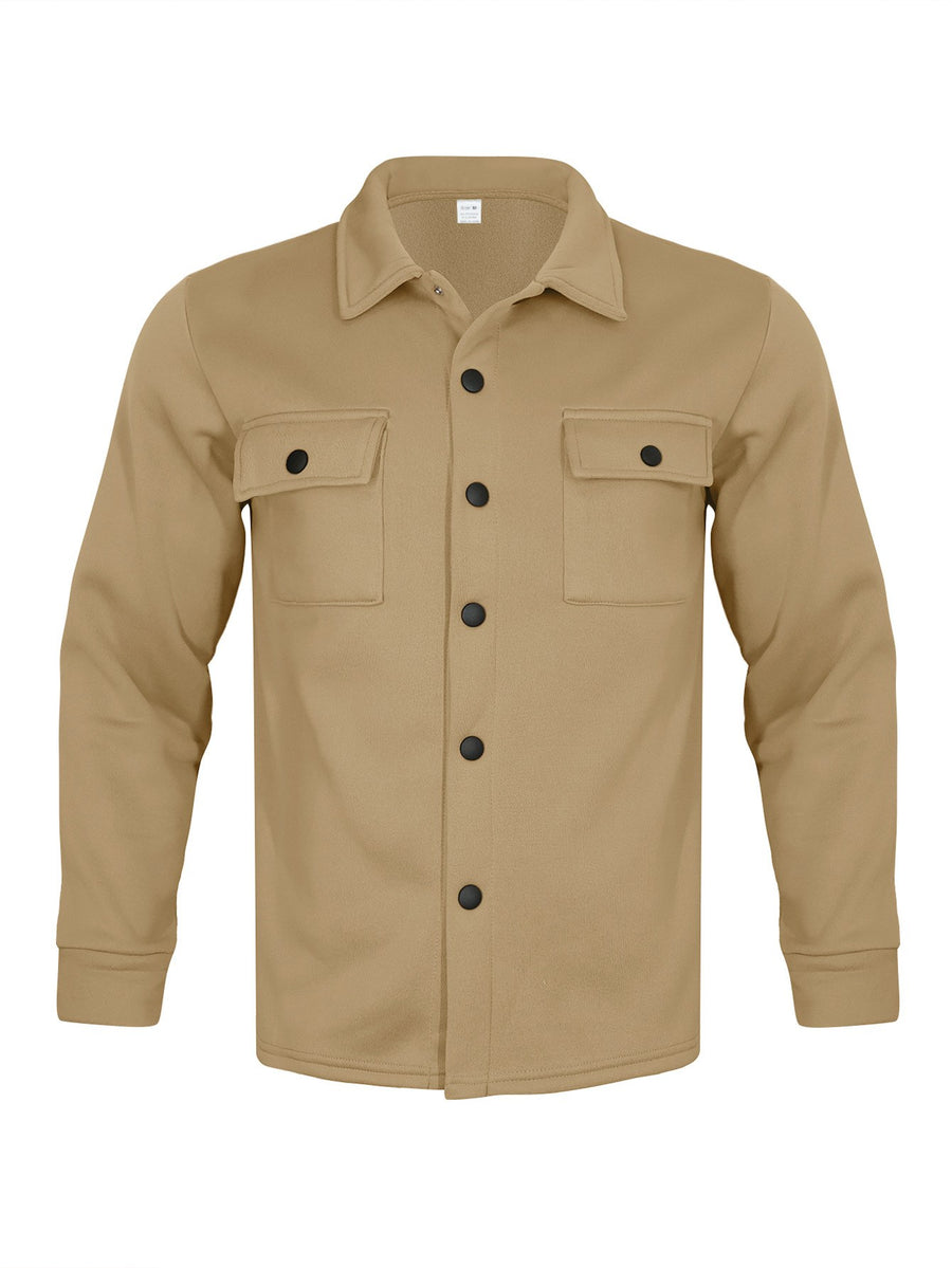 Sableau Brushed Overshirt Jacket in Camel