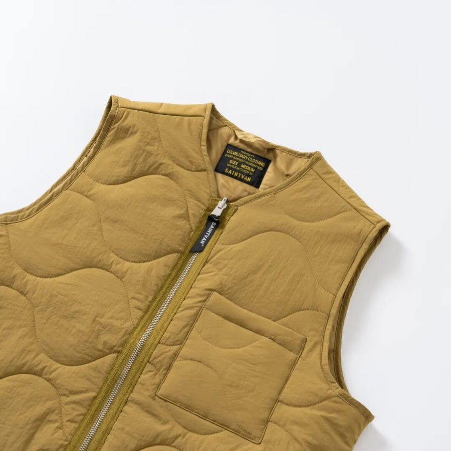 Sableau Quilted Gilet in Khaki