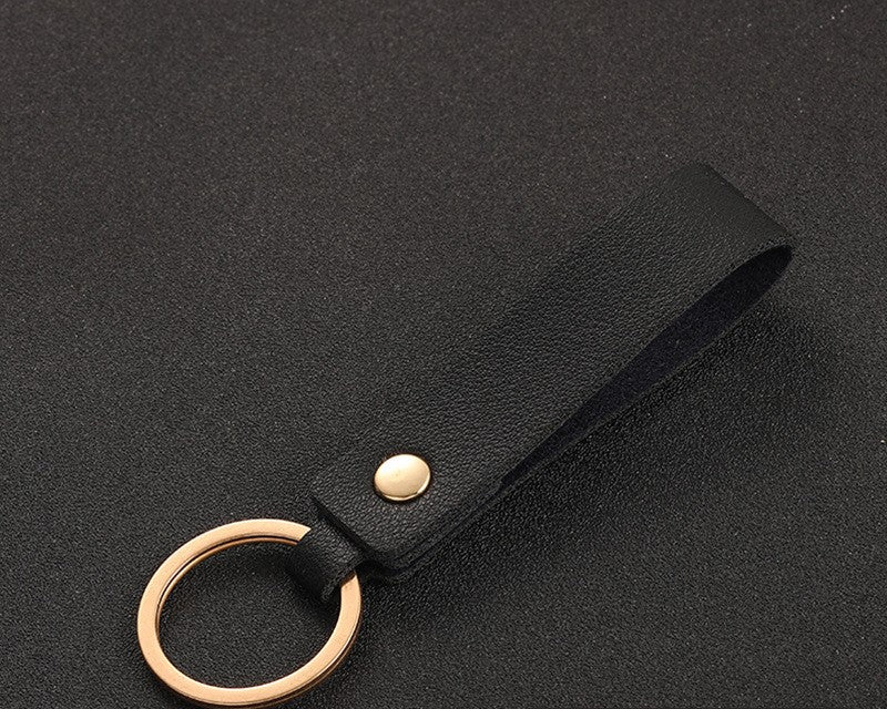 Sableau Leather Keychain in Black
