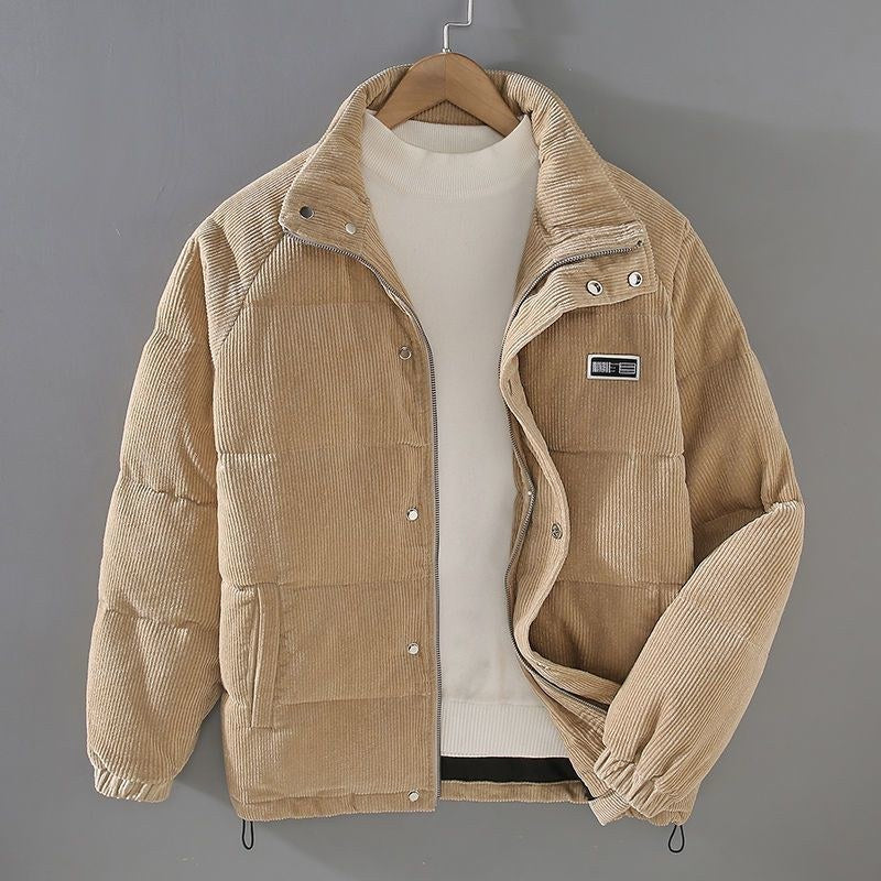 Sableau Corduroy Puffer Jacket in Camel