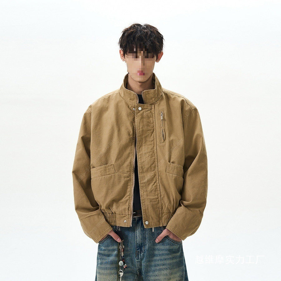 Sableau Tan Cotton Work Jacket in Khaki