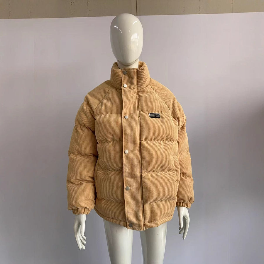 Sableau Corduroy Puffer Jacket in Camel