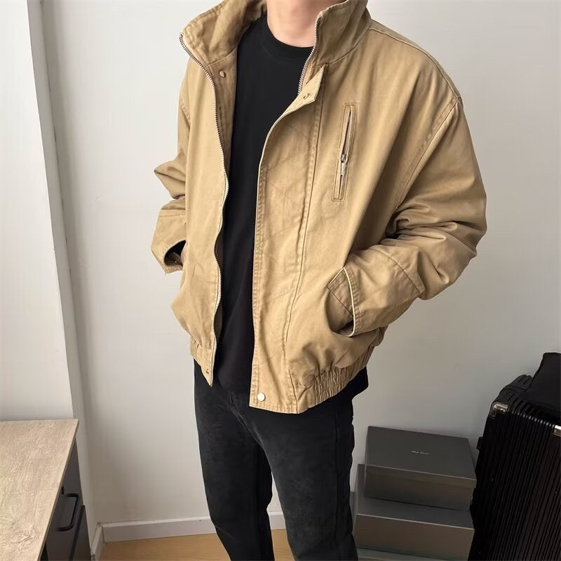 Sableau Tan Cotton Work Jacket in Khaki