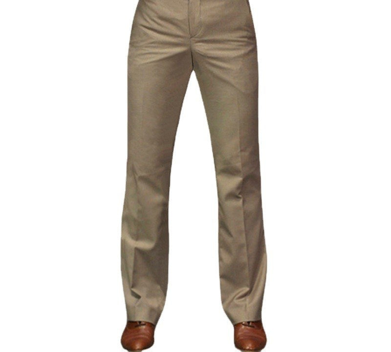 Sableau Tailored Flare Trousers in Khaki