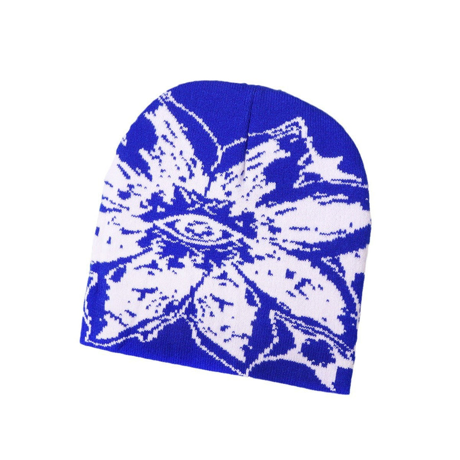 Sableau Jacquard Beanie in Blue