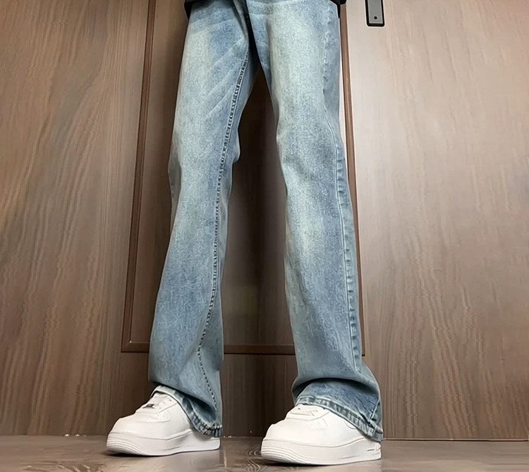 Sableau Light Wash Flare Jeans in Light Blue