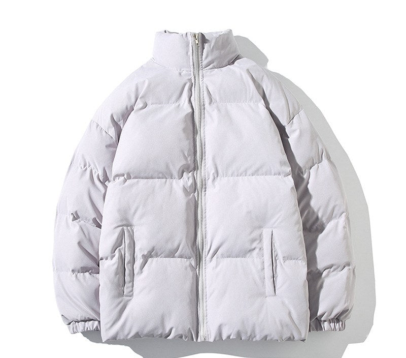Sableau Boxy Puffer Jacket in Light Grey