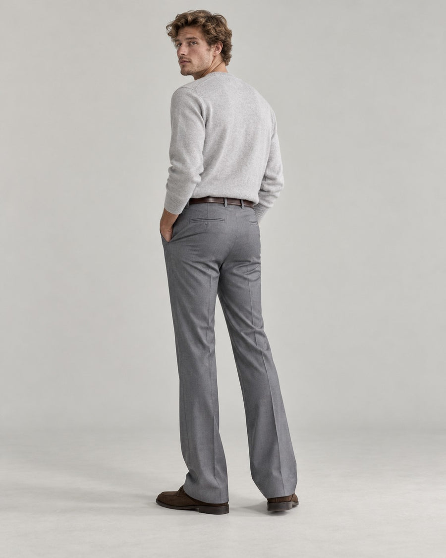 Sableau Tailored Flare Trousers in Grey
