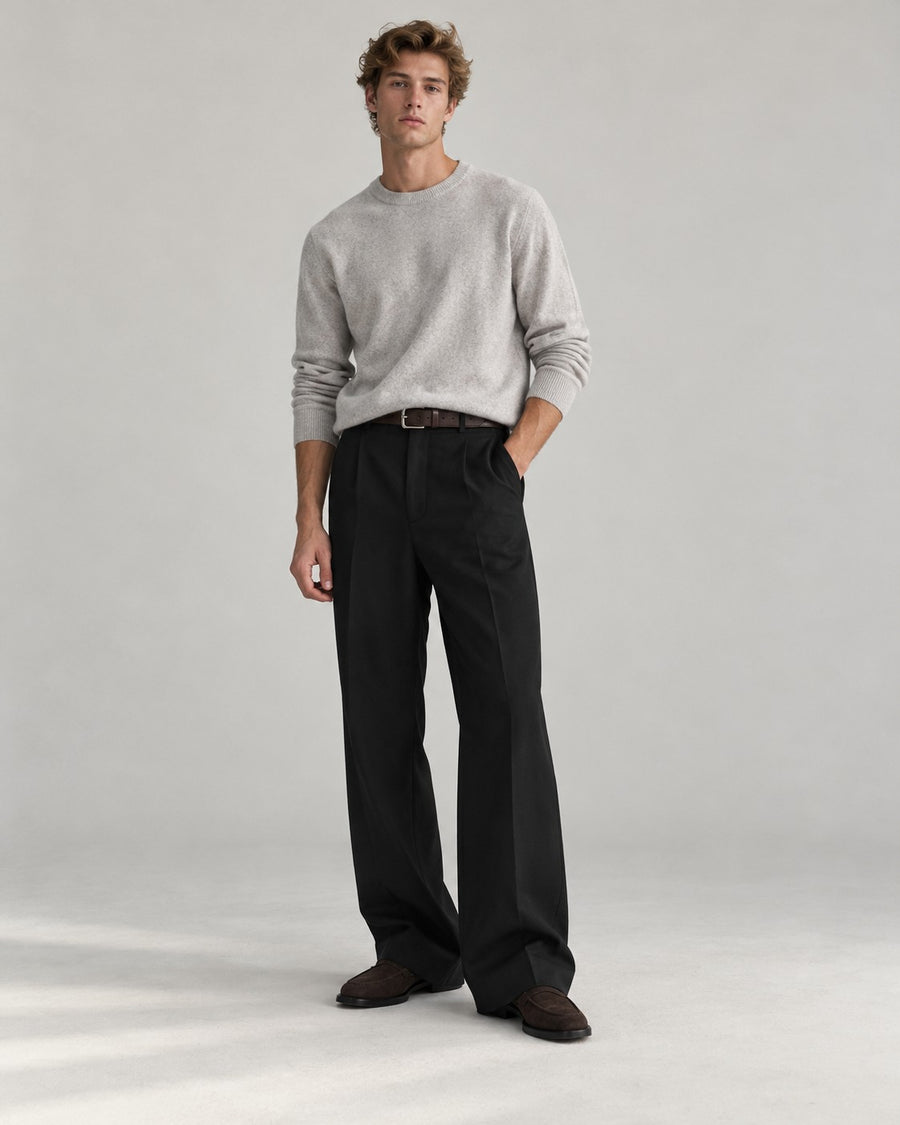 Sableau Heavy Flare Trousers in Black