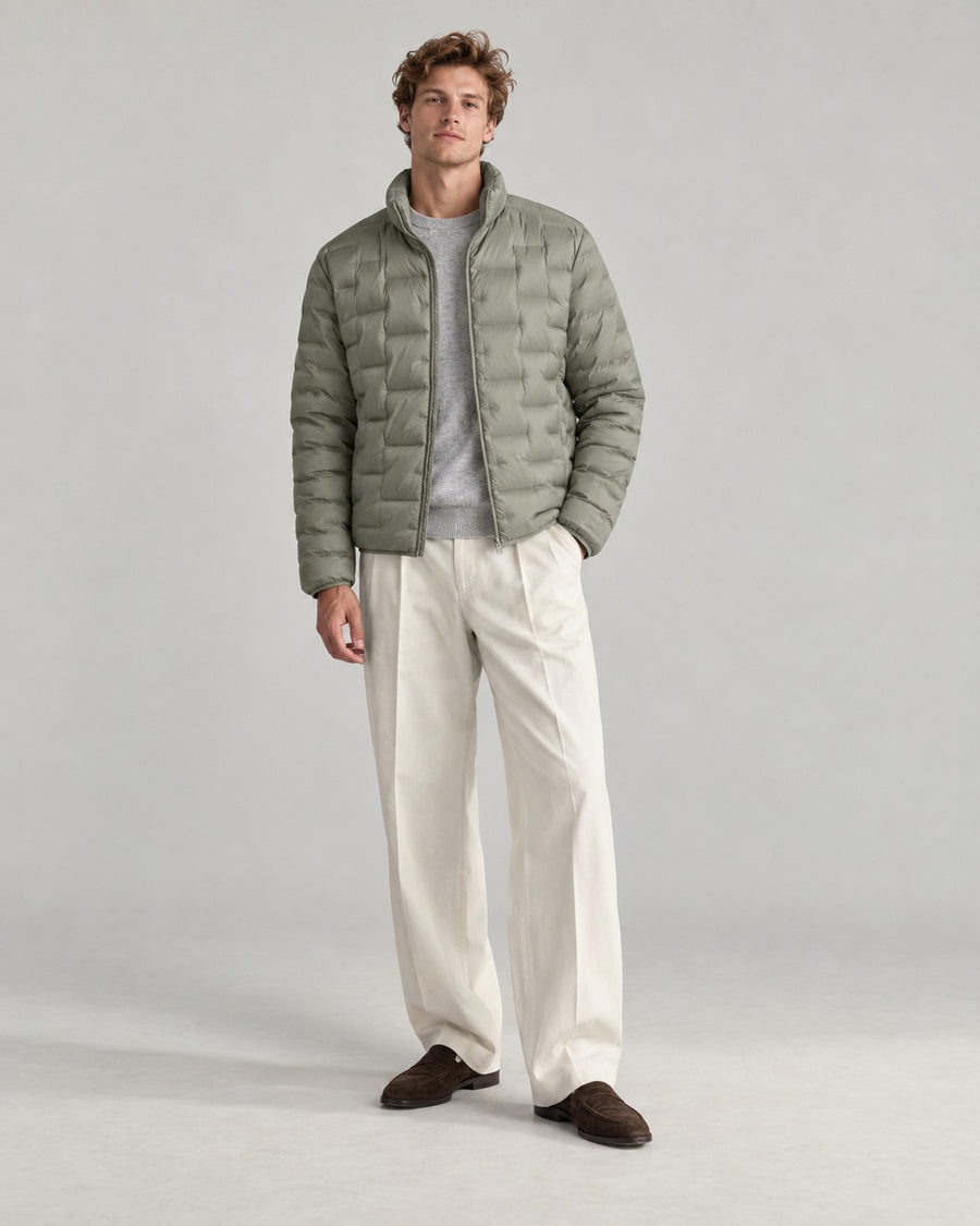 Sableau Quilted Down Jacket in Sage