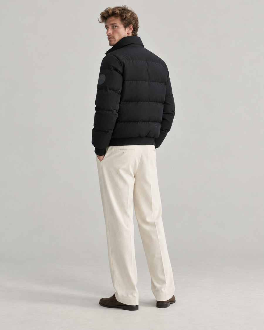 Sableau Stand-Collar Puffer in Black