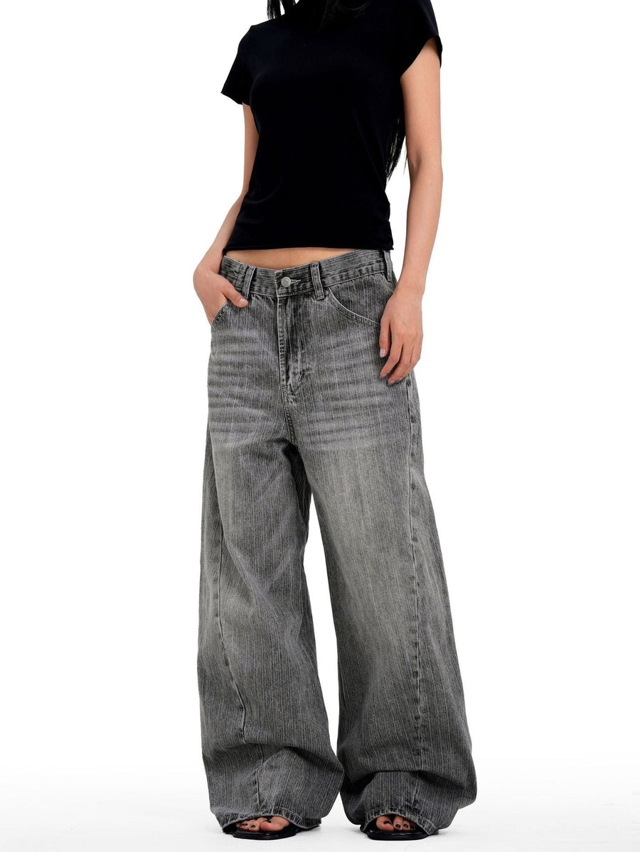Sableau Barrel Jeans in Grey