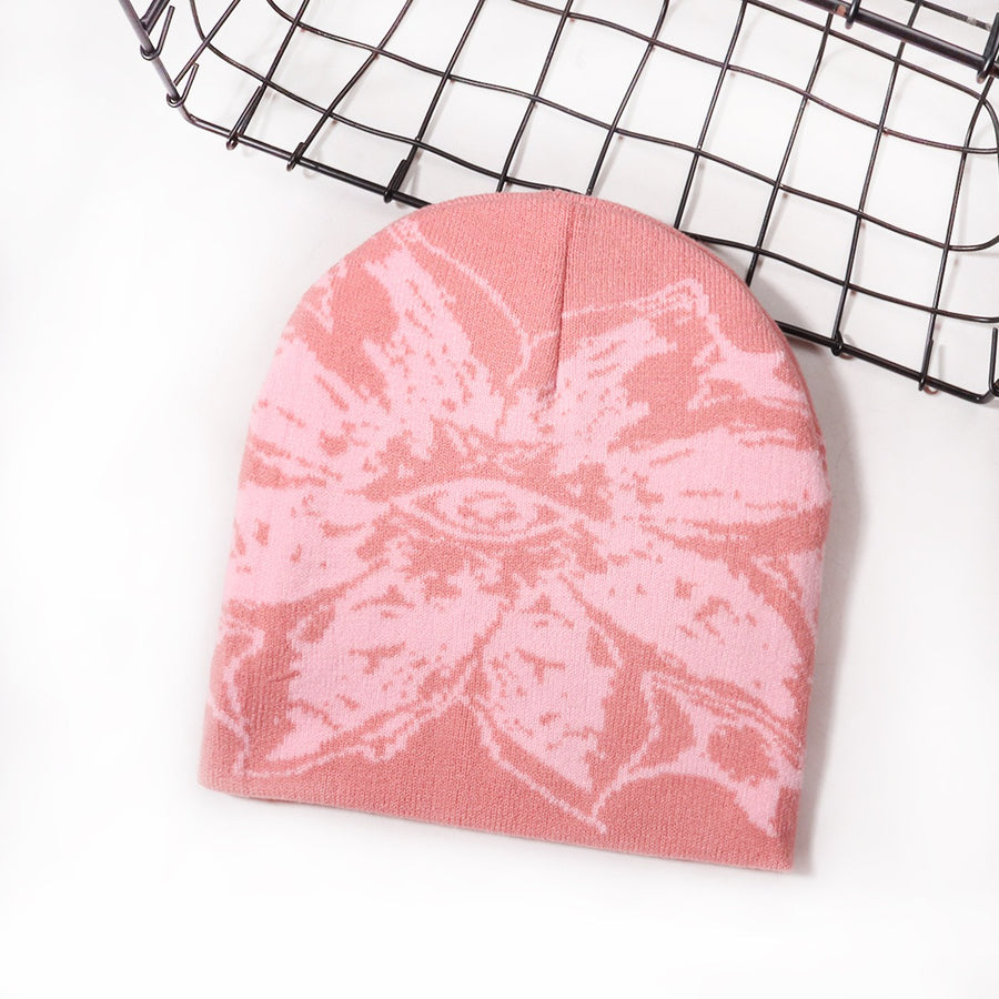 Sableau Jacquard Beanie in Pink