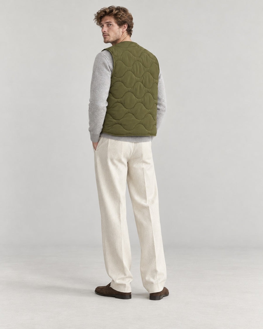 Sableau Quilted Gilet in Olive