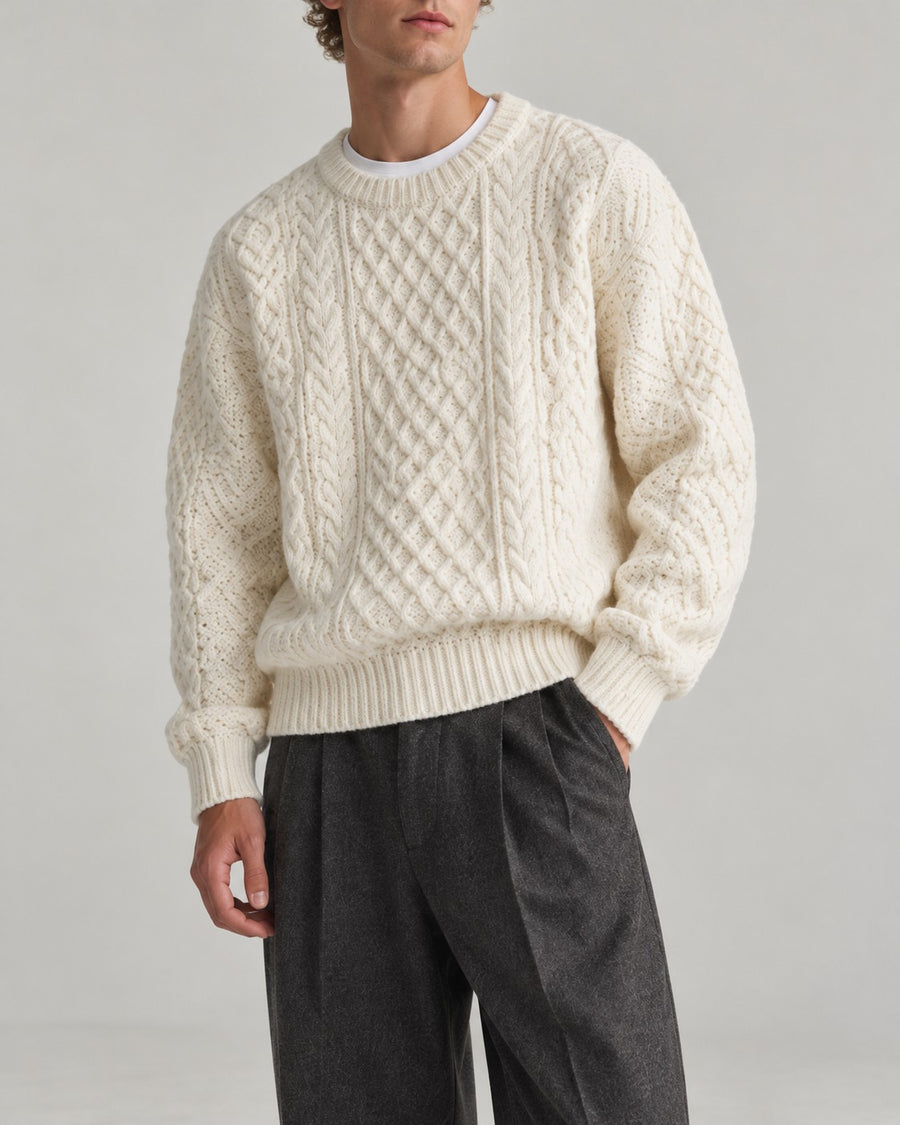 Sableau Aran Cable Knit in Cream