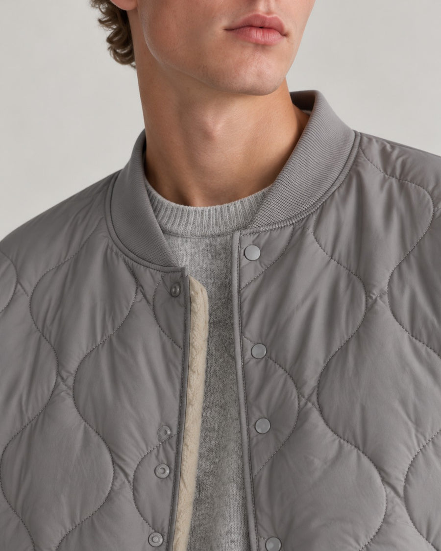 Sableau Reversible Quilted Liner in Grey