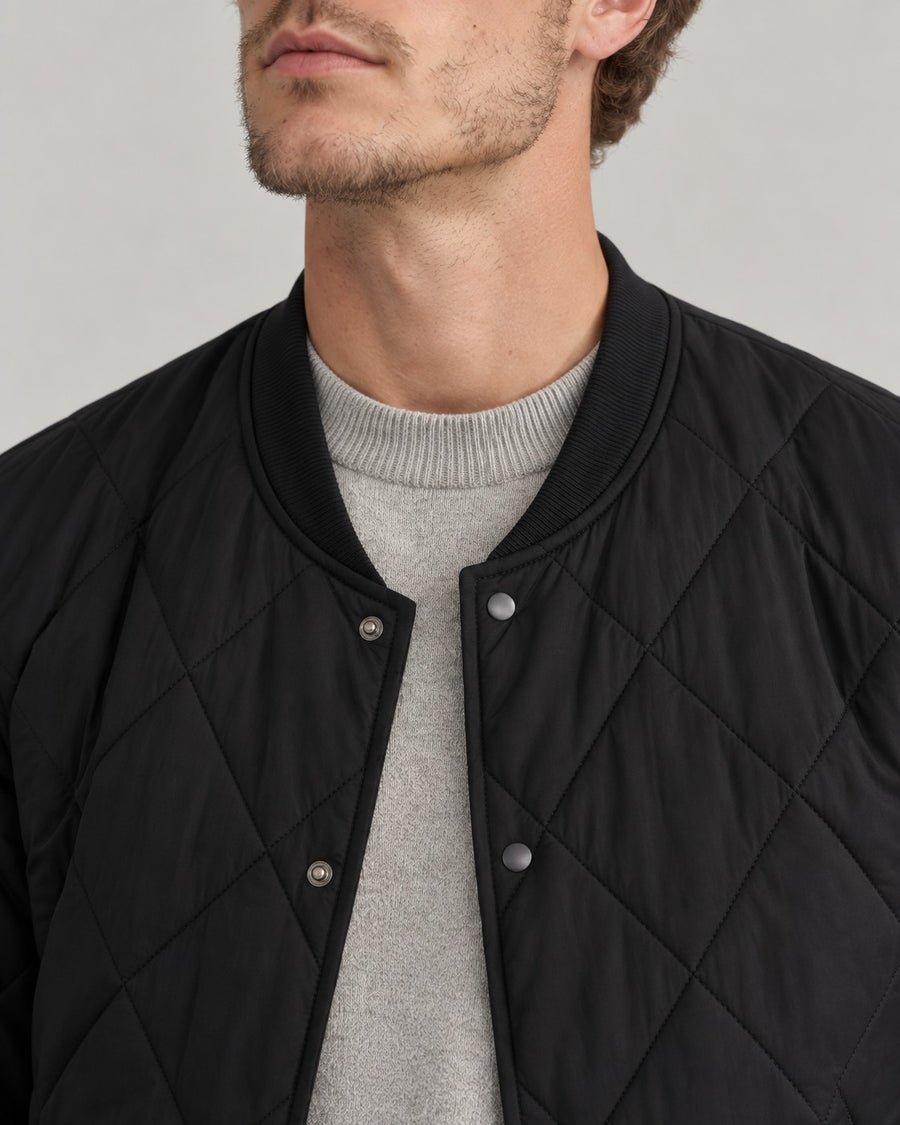Sableau Quilted Liner Jacket in Black