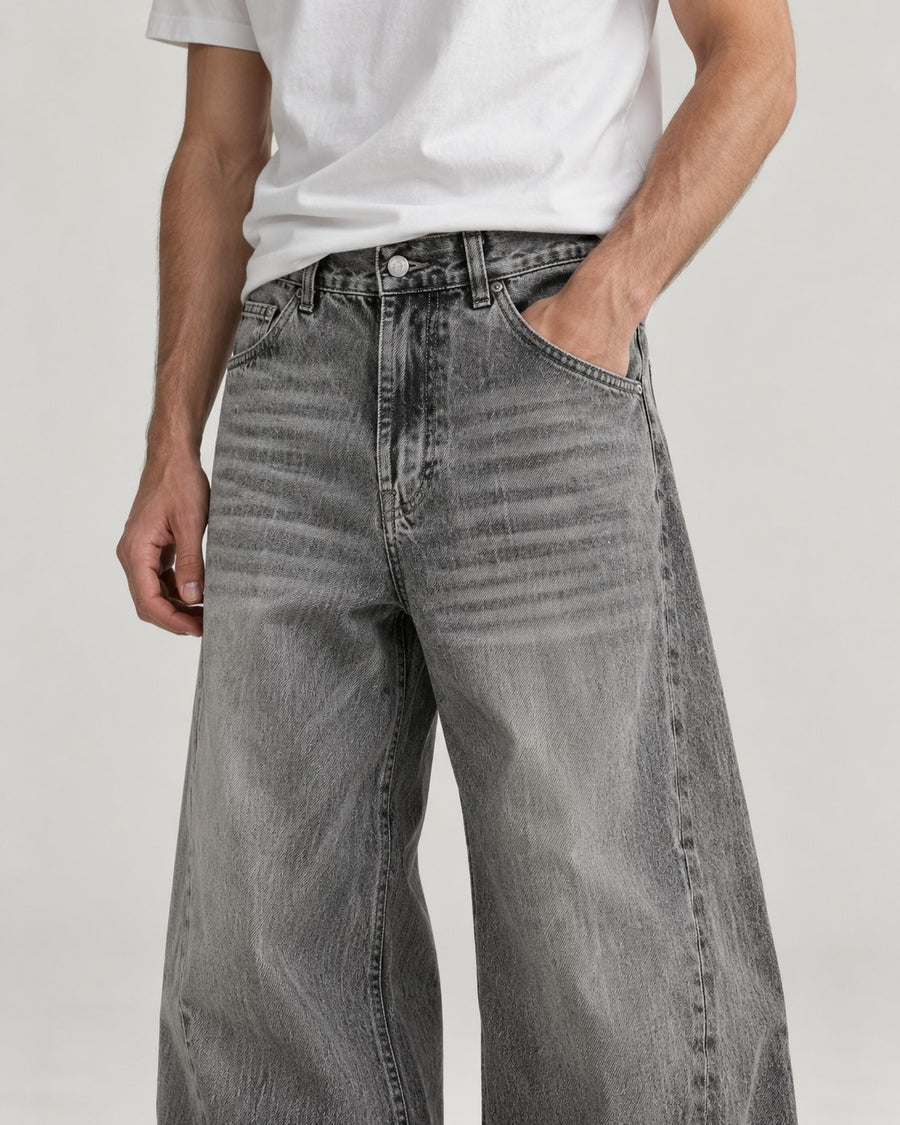 Sableau Barrel Jeans in Grey